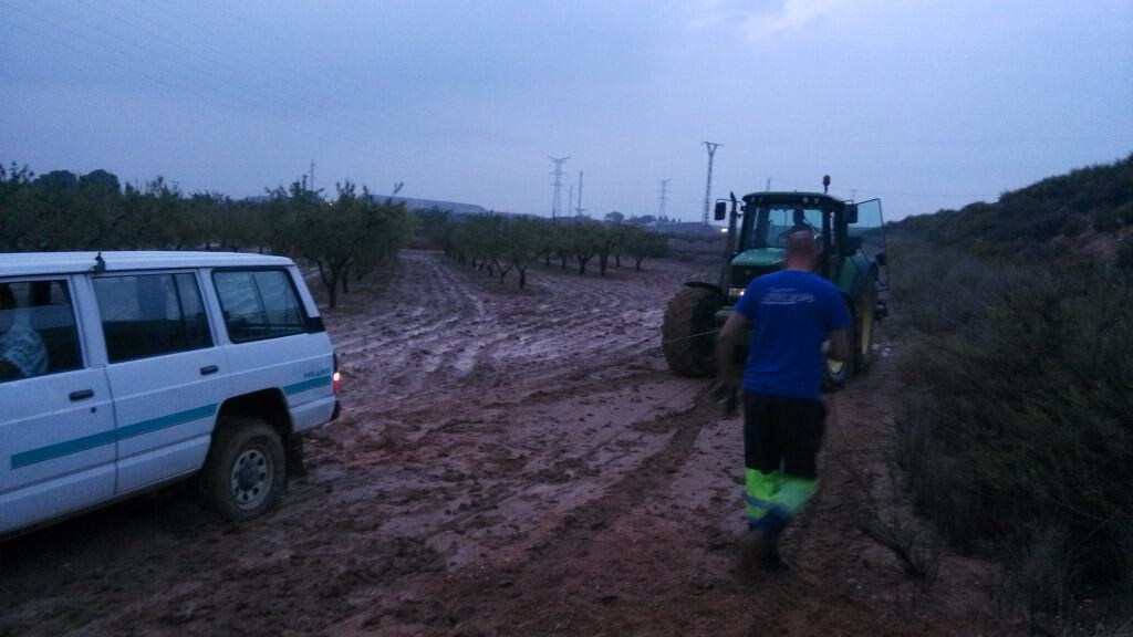 BARRIZAL EN MAZARRÓN CON TRACTOR