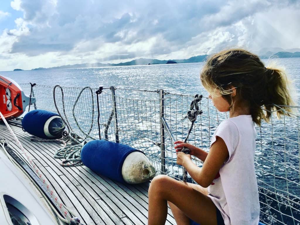 Navegando rumbo a Linton Bay Marina.
