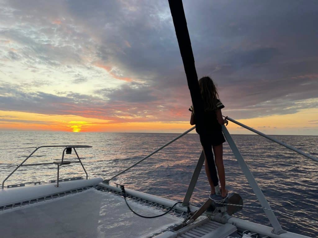 Puesta de sol Navegando.